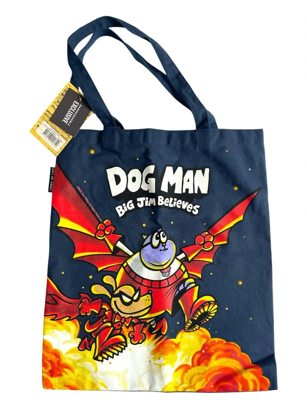 BIG JIM BELIEVES Tote Bag Dav Pilkey Dogman Book Barnes & Noble Out Of Print